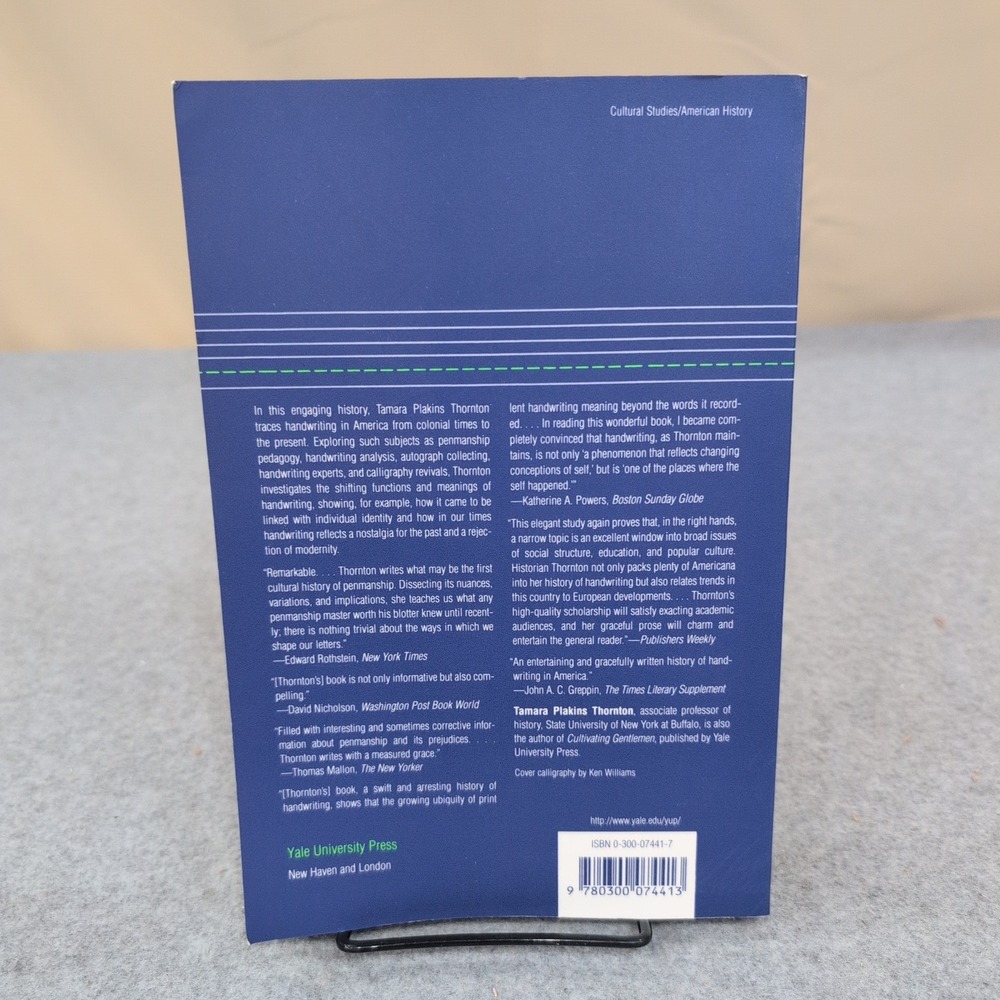 Handwriting in America A Cultural History Tamara Plakins Thornton Yale Press VG+ - Picture 2 of 3